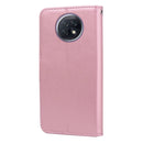 For Xiaomi Redmi Note 9T 5G Rose Embossed Horizontal Flip PU Leather Case with Holder & Card Slots & Wallet(Rose Gold)