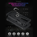For Motorola Moto E7 Shockproof TPU + PC Protective Case with 360 Degree Rotating Holder(Black)