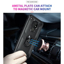 For Motorola Moto E7 Shockproof TPU + PC Protective Case with 360 Degree Rotating Holder(Black)