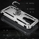 For Motorola Moto E7 Shockproof TPU + PC Protective Case with 360 Degree Rotating Holder(Silver)