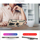 For Motorola Moto E7 Shockproof TPU + PC Protective Case with 360 Degree Rotating Holder(Gold)