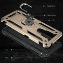 For Motorola Moto E7 Shockproof TPU + PC Protective Case with 360 Degree Rotating Holder(Gold)