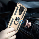 For Motorola Moto E7 Shockproof TPU + PC Protective Case with 360 Degree Rotating Holder(Gold)