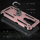 For Motorola Moto E7 Shockproof TPU + PC Protective Case with 360 Degree Rotating Holder(Rose Gold)