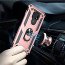 For Motorola Moto E7 Shockproof TPU + PC Protective Case with 360 Degree Rotating Holder(Rose Gold)