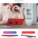 For Motorola Moto E7 Shockproof TPU + PC Protective Case with 360 Degree Rotating Holder(Red)