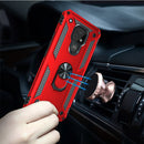 For Motorola Moto E7 Shockproof TPU + PC Protective Case with 360 Degree Rotating Holder(Red)