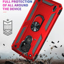 For Motorola Moto E7 Shockproof TPU + PC Protective Case with 360 Degree Rotating Holder(Red)