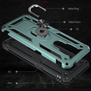 For Motorola Moto E7 Shockproof TPU + PC Protective Case with 360 Degree Rotating Holder(Green)