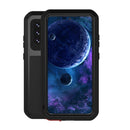 For Samsung Galaxy A52 5G / 4G LOVE MEI Metal Shockproof Waterproof Dustproof Protective Case with Glass(Black)