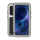 For Samsung Galaxy A52 5G / 4G LOVE MEI Metal Shockproof Waterproof Dustproof Protective Case with Glass(Silver)