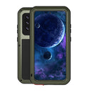 For Samsung Galaxy A52 5G / 4G LOVE MEI Metal Shockproof Waterproof Dustproof Protective Case with Glass(Army Green)