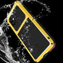 For Samsung Galaxy A72 5G / 4G LOVE MEI Metal Shockproof Waterproof Dustproof Protective Case with Glass(Silver)