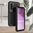 For Samsung Galaxy S21 5G LOVE MEI Metal Shockproof Waterproof Dustproof Protective Case with Glass(Army Green)