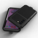 For Samsung Galaxy S21 5G LOVE MEI Metal Shockproof Waterproof Dustproof Protective Case with Glass(Army Green)