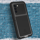 For Samsung Galaxy S21 5G LOVE MEI Metal Shockproof Waterproof Dustproof Protective Case with Glass(Army Green)
