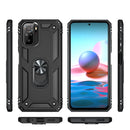 For Xiaomi Redmi Note 10 / Note 10s Shockproof TPU + PC Protective Case with 360 Degree Rotating Holder(Black)