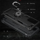 For Xiaomi Redmi Note 10 / Note 10s Shockproof TPU + PC Protective Case with 360 Degree Rotating Holder(Black)
