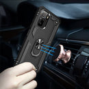 For Xiaomi Redmi Note 10 / Note 10s Shockproof TPU + PC Protective Case with 360 Degree Rotating Holder(Black)