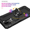 For Xiaomi Redmi Note 10 / Note 10s Shockproof TPU + PC Protective Case with 360 Degree Rotating Holder(Black)