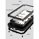 LOVE MEI Metal Shockproof Waterproof Dustproof Protective Case For iPhone 12(Black)