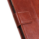 For OPPO F19 / A74 4G Copper Buckle Nappa Texture Horizontal Flip Leather Case with Holder & Card Slots & Wallet(Brown)