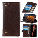 For OPPO F19 / A74 4G Copper Buckle Nappa Texture Horizontal Flip Leather Case with Holder & Card Slots & Wallet(Coffee)