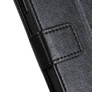 For OPPO F19 / A74 4G Copper Buckle Nappa Texture Horizontal Flip Leather Case with Holder & Card Slots & Wallet(Black)