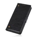 For OPPO F19 / A74 4G Copper Buckle Nappa Texture Horizontal Flip Leather Case with Holder & Card Slots & Wallet(Black)