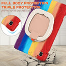 For Samsung Galaxy Tab A7 10.4 (2020) T500 / T505 Silicone + PC Protective Case with Holder & Shoulder Strap(Colorful Red)