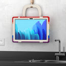 For Samsung Galaxy Tab A7 10.4 (2020) T500 / T505 Silicone + PC Protective Case with Holder & Shoulder Strap(Colorful Red)