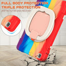 For Samsung Galaxy Tab A 8.0 (2019) T290 / T295 Silicone + PC Protective Case with Holder & Shoulder Strap(Colorful Red)