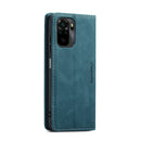 For Xiaomi Redmi Note 10 4G / Note 10s CaseMe 013 Multifunctional Horizontal Flip Leather Case with Holder & Card Slot & Wallet(Blue)