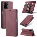 For Xiaomi Redmi Note 10 4G / Note 10s CaseMe 013 Multifunctional Horizontal Flip Leather Case with Holder & Card Slot & Wallet(Wine Red)