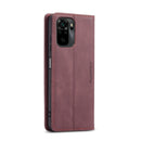 For Xiaomi Redmi Note 10 4G / Note 10s CaseMe 013 Multifunctional Horizontal Flip Leather Case with Holder & Card Slot & Wallet(Wine Red)