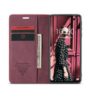 For Xiaomi Redmi Note 10 4G / Note 10s CaseMe 013 Multifunctional Horizontal Flip Leather Case with Holder & Card Slot & Wallet(Wine Red)