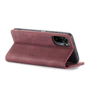 For Xiaomi Redmi Note 10 4G / Note 10s CaseMe 013 Multifunctional Horizontal Flip Leather Case with Holder & Card Slot & Wallet(Wine Red)
