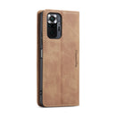 For Xiaomi Redmi Note 10 Pro 4G / Note 10 Pro Max CaseMe 013 Multifunctional Horizontal Flip Leather Case with Holder & Card Slot & Wallet(Brown)