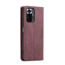 For Xiaomi Redmi Note 10 Pro 4G / Note 10 Pro Max CaseMe 013 Multifunctional Horizontal Flip Leather Case with Holder & Card Slot & Wallet(Wine Red)