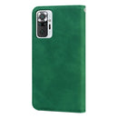 For Xiaomi Redmi Note 10 Pro Frosted Business Magnetic Horizontal Flip PU Leather Case with Holder & Card Slot & Lanyard(Green)
