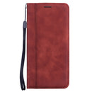 For Xiaomi Redmi Note 10 Pro Frosted Business Magnetic Horizontal Flip PU Leather Case with Holder & Card Slot & Lanyard(Brown)