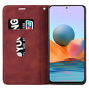 For Xiaomi Redmi Note 10 Pro Frosted Business Magnetic Horizontal Flip PU Leather Case with Holder & Card Slot & Lanyard(Brown)
