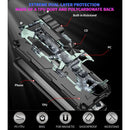 For Xiaomi Redmi Note 10 Pro Max Camouflage Armor Shockproof TPU + PC Magnetic Protective Case with Holder(Mint Green)