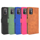 For HTC Desire 21 Pro 5G Solid Color Skin Feel Magnetic Buckle Horizontal Flip Calf Texture PU Leather Case with Holder & Card Slots & Wallet(Black)