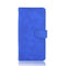 For Samsung Galaxy S21 FE Solid Color Skin Feel Magnetic Buckle Horizontal Flip Calf Texture PU Leather Case with Holder & Card Slots & Wallet(Blue)