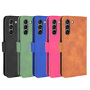 For Samsung Galaxy S21 FE Solid Color Skin Feel Magnetic Buckle Horizontal Flip Calf Texture PU Leather Case with Holder & Card Slots & Wallet(Blue)