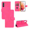 For Samsung Galaxy S21 FE Solid Color Skin Feel Magnetic Buckle Horizontal Flip Calf Texture PU Leather Case with Holder & Card Slots & Wallet(Rose Red)