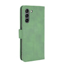 For Samsung Galaxy S21 FE Solid Color Skin Feel Magnetic Buckle Horizontal Flip Calf Texture PU Leather Case with Holder & Card Slots & Wallet(Green)
