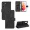 For Samsung Galaxy S21 FE Solid Color Skin Feel Magnetic Buckle Horizontal Flip Calf Texture PU Leather Case with Holder & Card Slots & Wallet(Black)