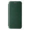 For Samsung Galaxy S21 FE Carbon Fiber Texture Magnetic Horizontal Flip TPU + PC + PU Leather Case with Card Slot(Green)